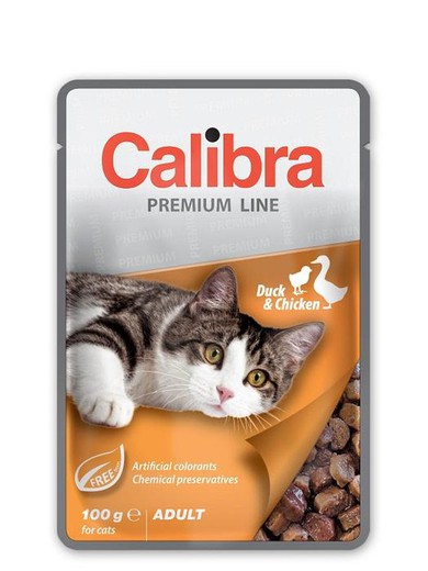 Calibra cat adult pouch pato pollo caja 24x100gr