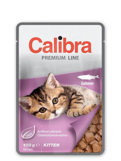 Calibra cat kitten pouch salmon caja 24x100gr