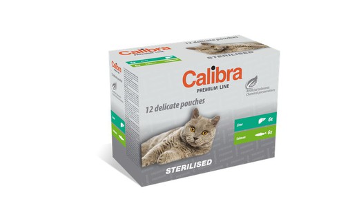 Calibra cat sterilised pouch multipack caja 12x100gr