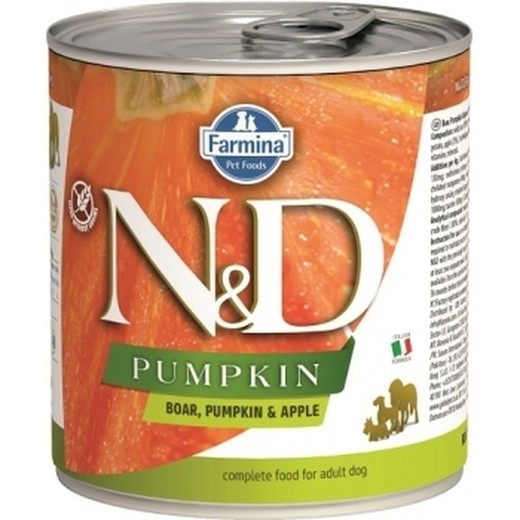 Farmina N&D Pumpkin Jabalí & Manzana Adult 285g  comida húmeda para perro