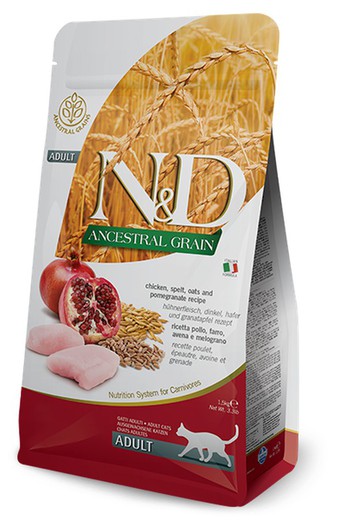 Farmina N&D Ancestral Low Grain Pollo & Granada Adult pienso para gato