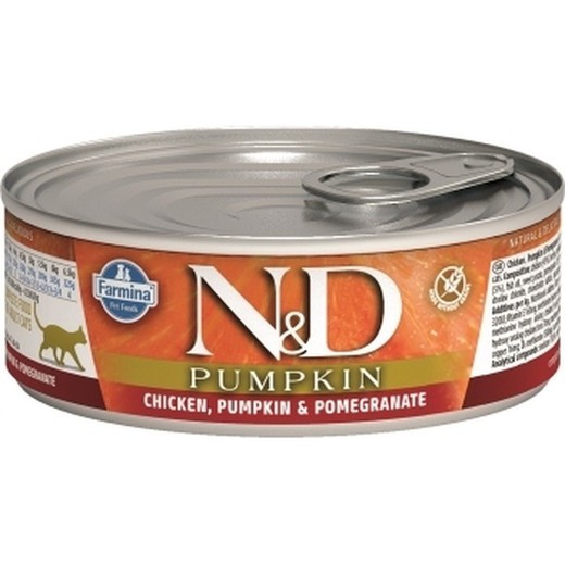Farmina N&D Pumpkin Pollo & Granada Adult 80g comida húmeda para gato