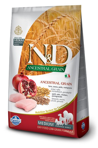 Farmina N&D Ancestral Grain Pollo & Granada Adult Medium pienso para perro