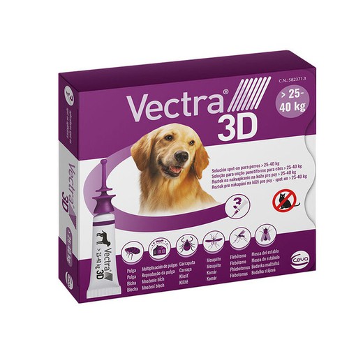 Vectra 3d pipetas para perro 25-40 kg (3uds)