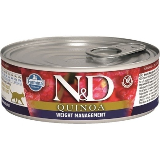 Farmina N&D Quinoa Weight Management Adult 80g comida húmeda para gato